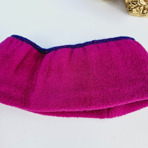 LL Bean Head Warmer Headband Wool Fleece Blue Purple Pink Nordic Fair Isle USA - Picture 10 of 11